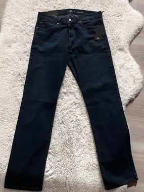 7 For All Mankind Austyn Jeans Men’s 34 Relaxed Straight Leg Stretch Denim